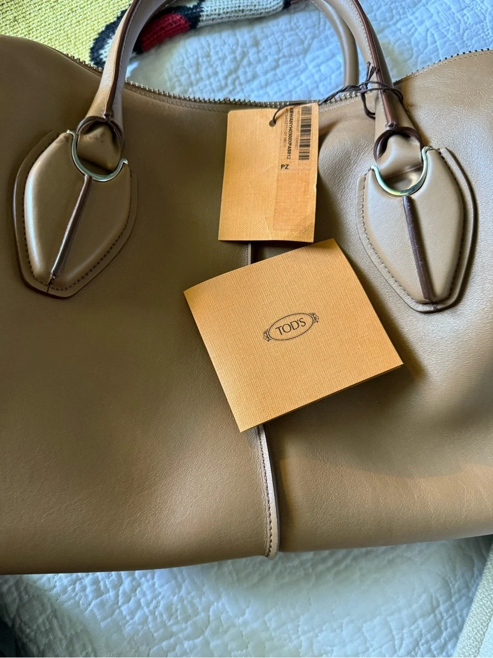 NWT TOD’S Leather D Handbag in camel color (please see all pictures for details)